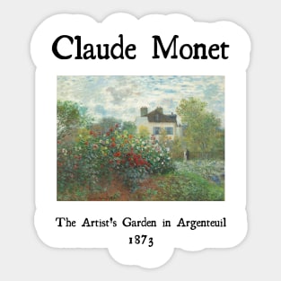 The Artist's garden in Argenteuil by Claude Monet Sticker